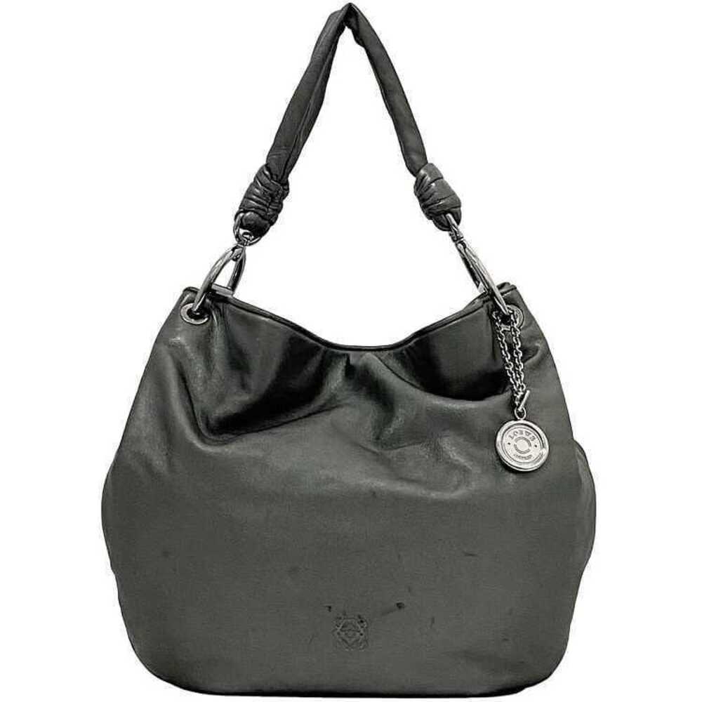 Loewe Tote Bag Metallic Gray Anagram Leather Shoulder Charm Nappa